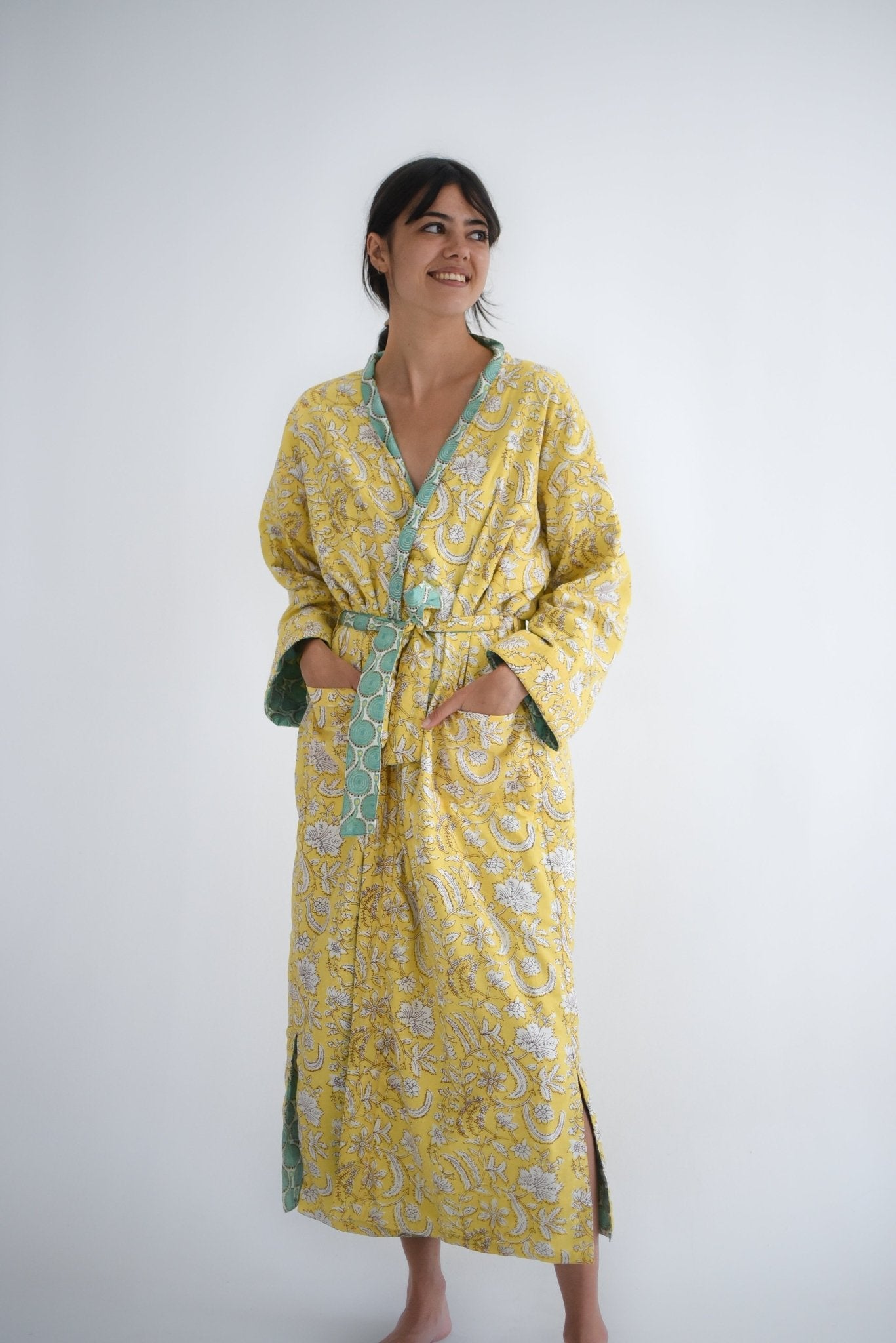 Happy Yellow Winter Robe - Gawjus.CapeTown