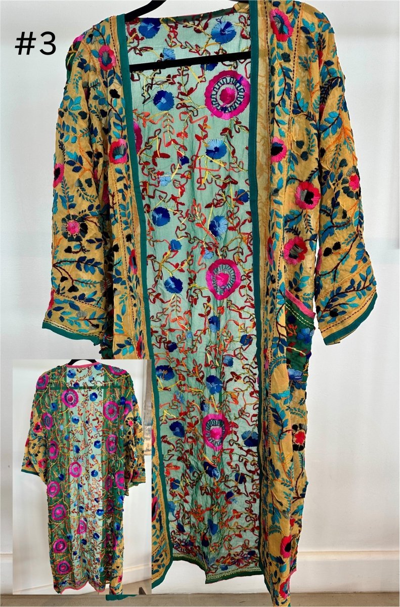 Vintage Phulkari Long Robes - Gawjus.CapeTown