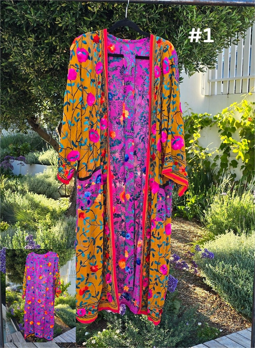 Vintage Phulkari Long Robes - Gawjus.CapeTown